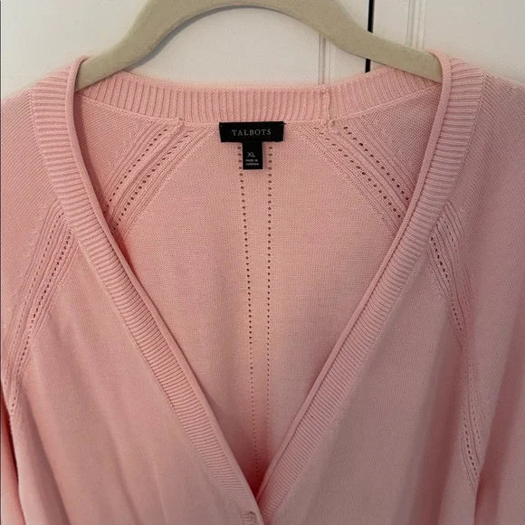 Talbots Soft Pink Knit Cardigan - Picture 2 of 4